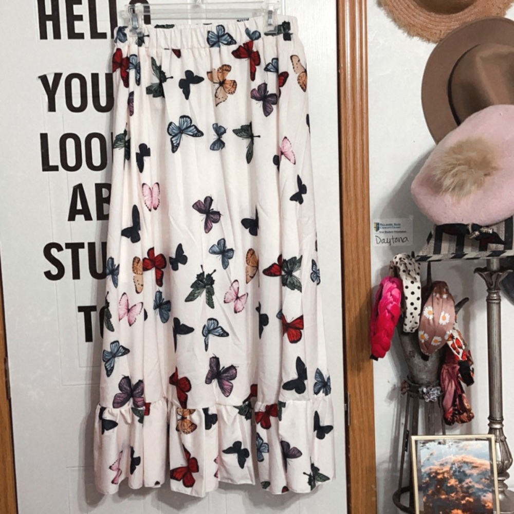 Butterfly maxi skirt